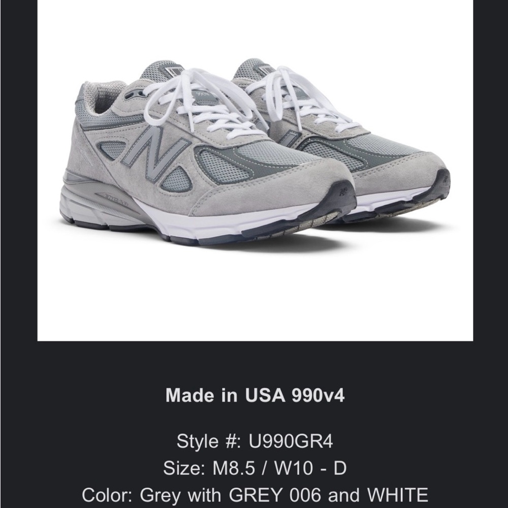 New Balance 990v4 Size 8.5M